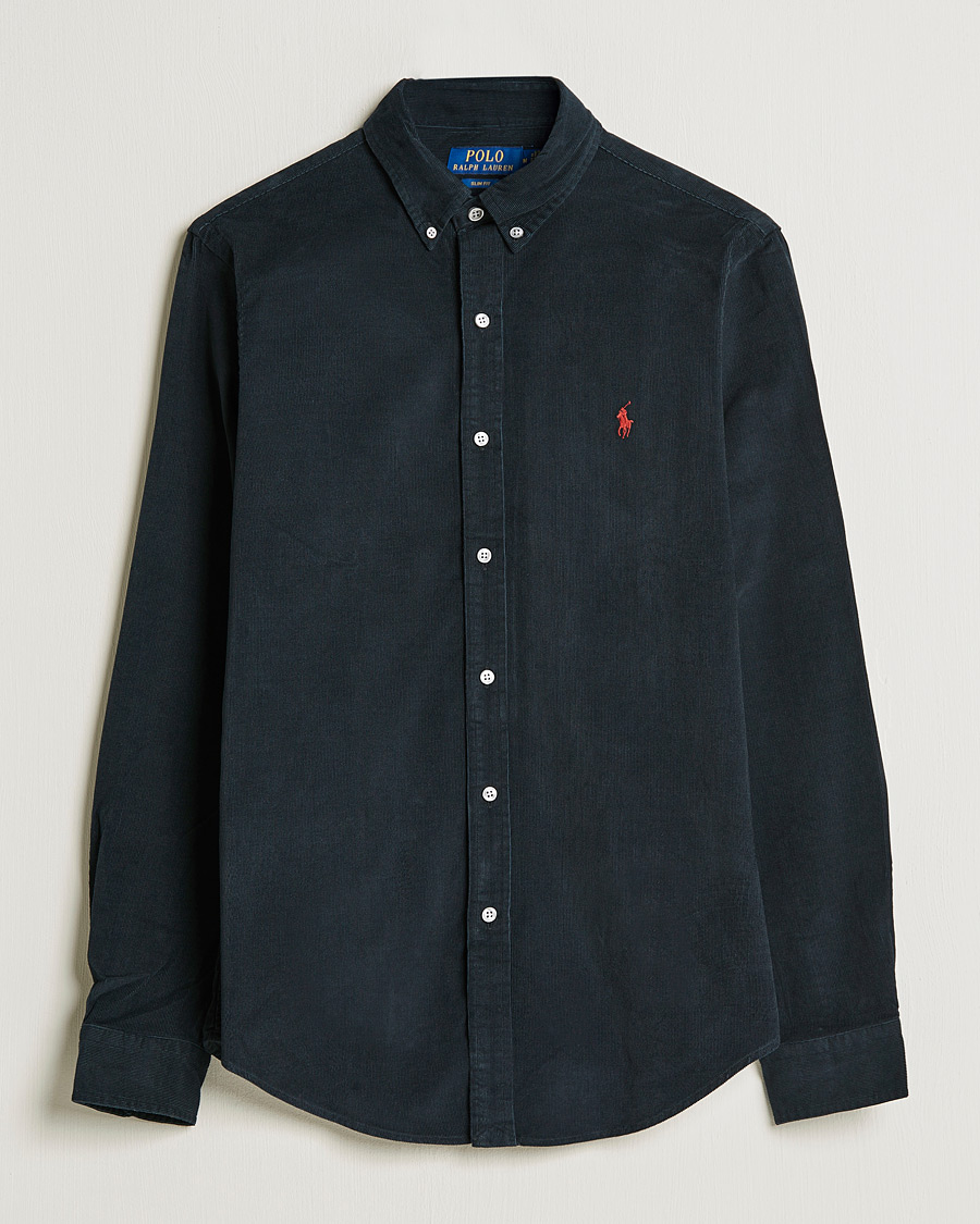 Mies | Kauluspaidat | Polo Ralph Lauren | Slim Fit Corduroy Shirt Black