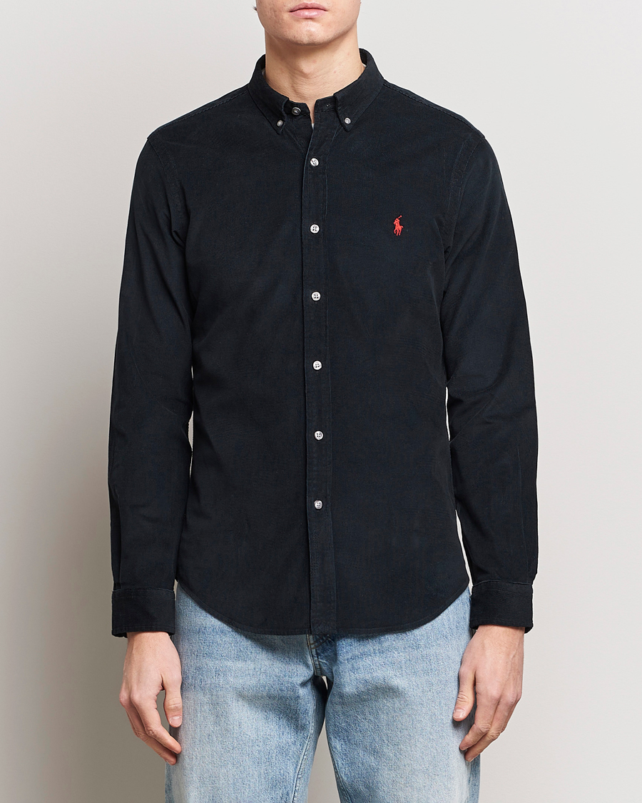 Mies | Vaatteet | Polo Ralph Lauren | Slim Fit Corduroy Shirt Black