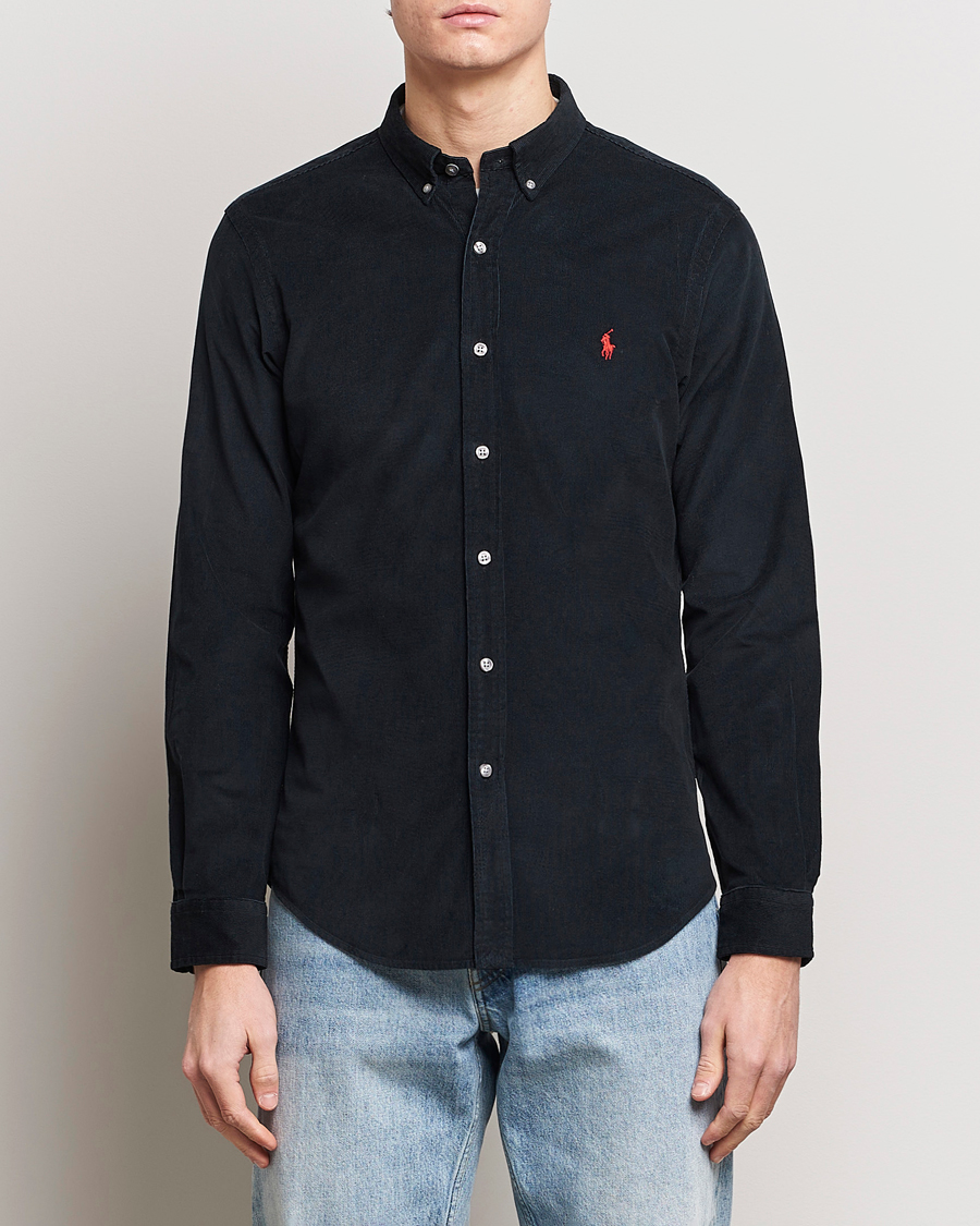 Mies | Kauluspaidat | Polo Ralph Lauren | Slim Fit Corduroy Shirt Black