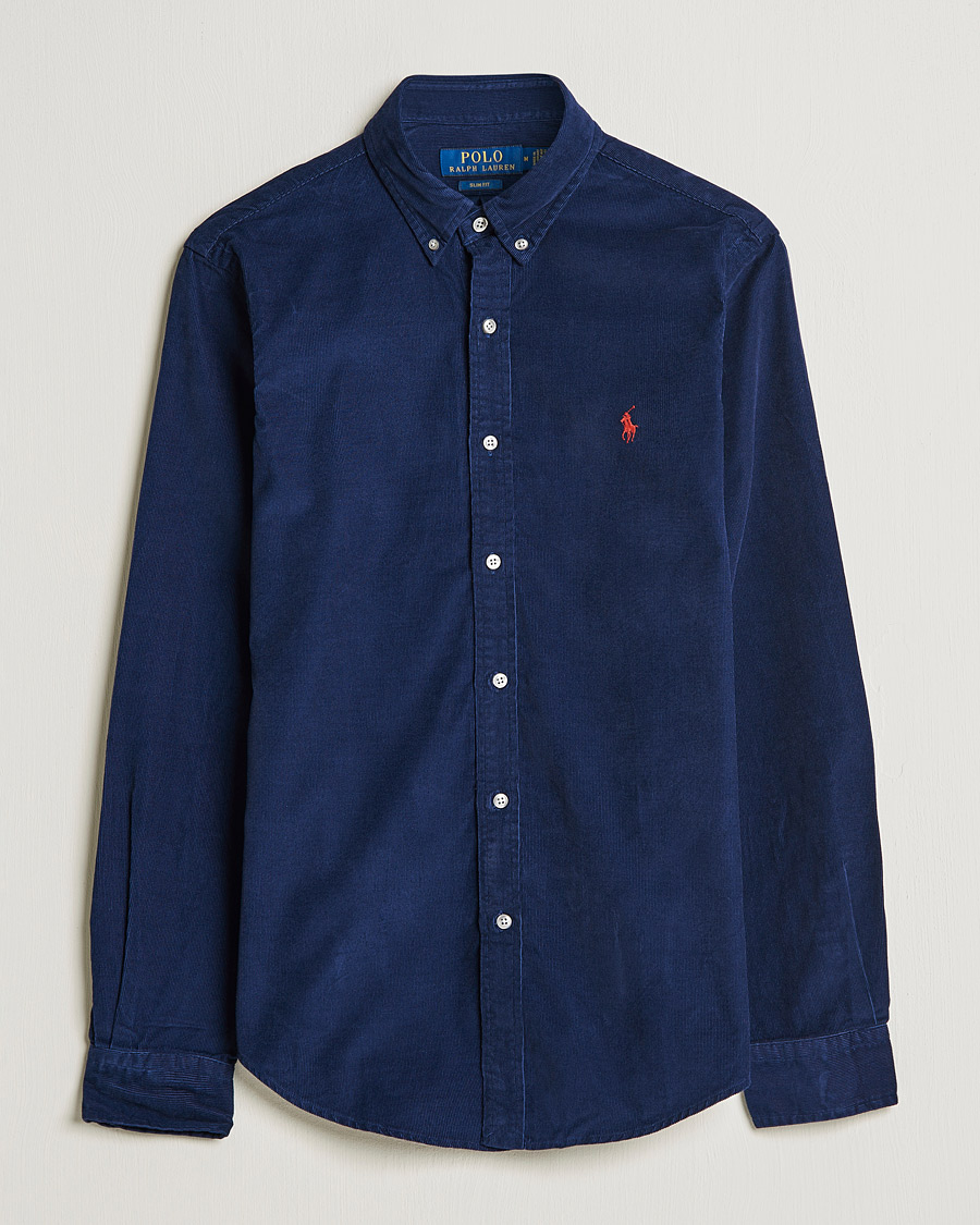 Mies | Kauluspaidat | Polo Ralph Lauren | Slim Fit Corduroy Shirt Newport Navy