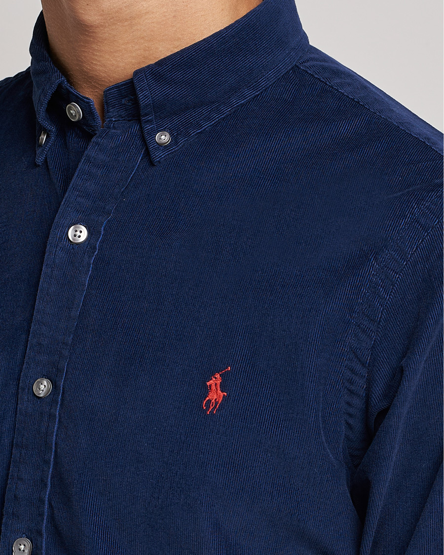 Mies | Kauluspaidat | Polo Ralph Lauren | Slim Fit Corduroy Shirt Newport Navy