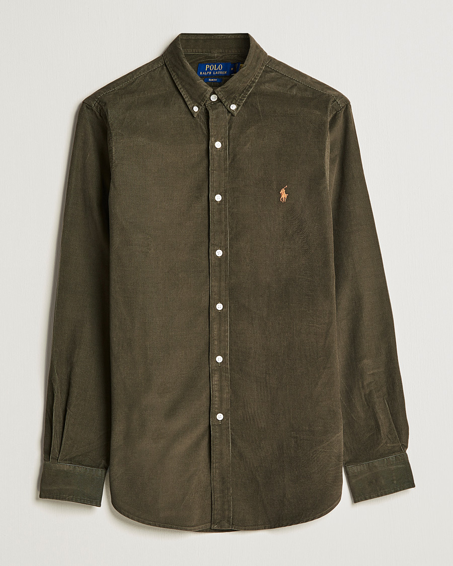 Mies | Vaatteet | Polo Ralph Lauren | Slim Fit Corduroy Shirt Defender Green