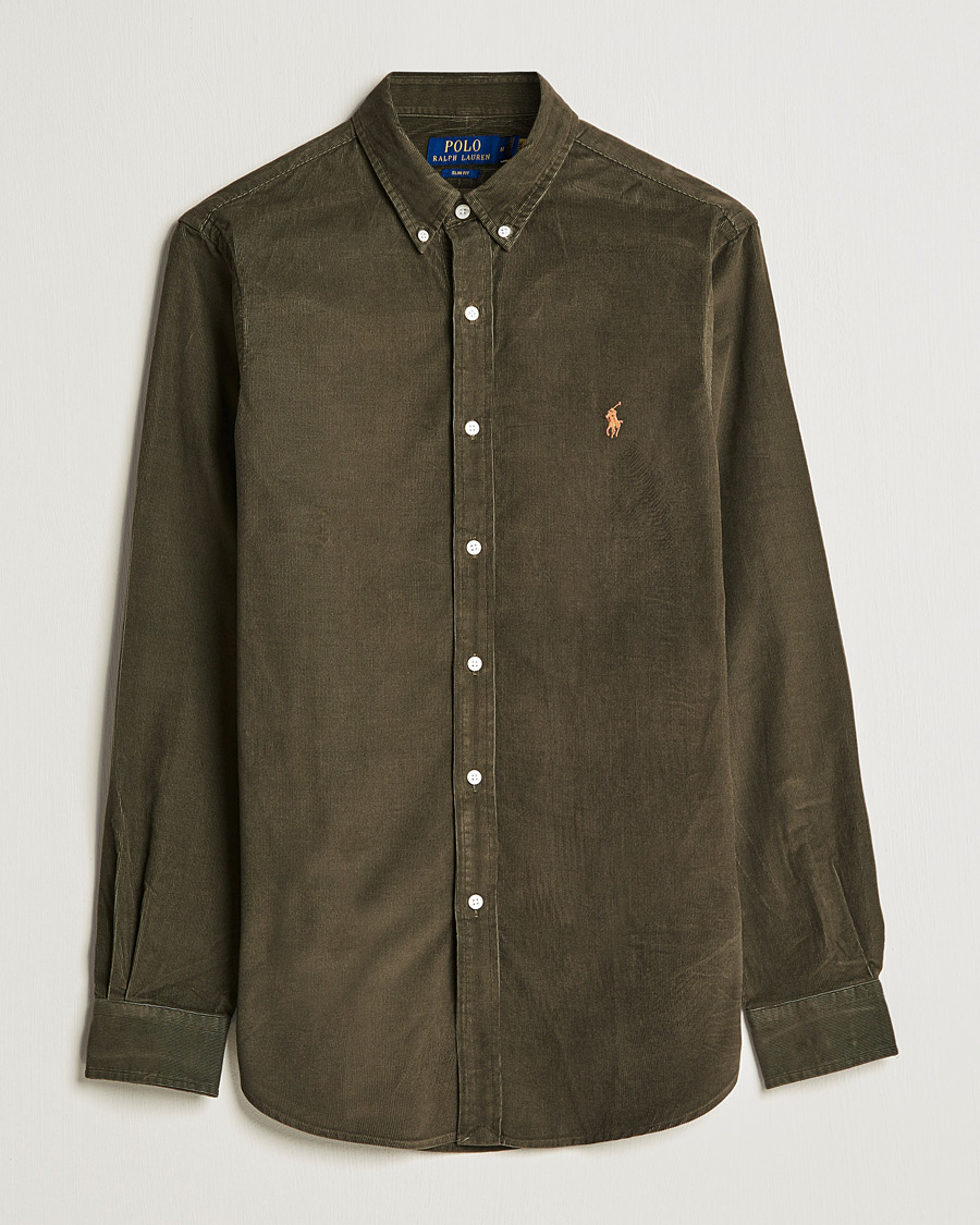 Mies | Kauluspaidat | Polo Ralph Lauren | Slim Fit Corduroy Shirt Canopy Olive