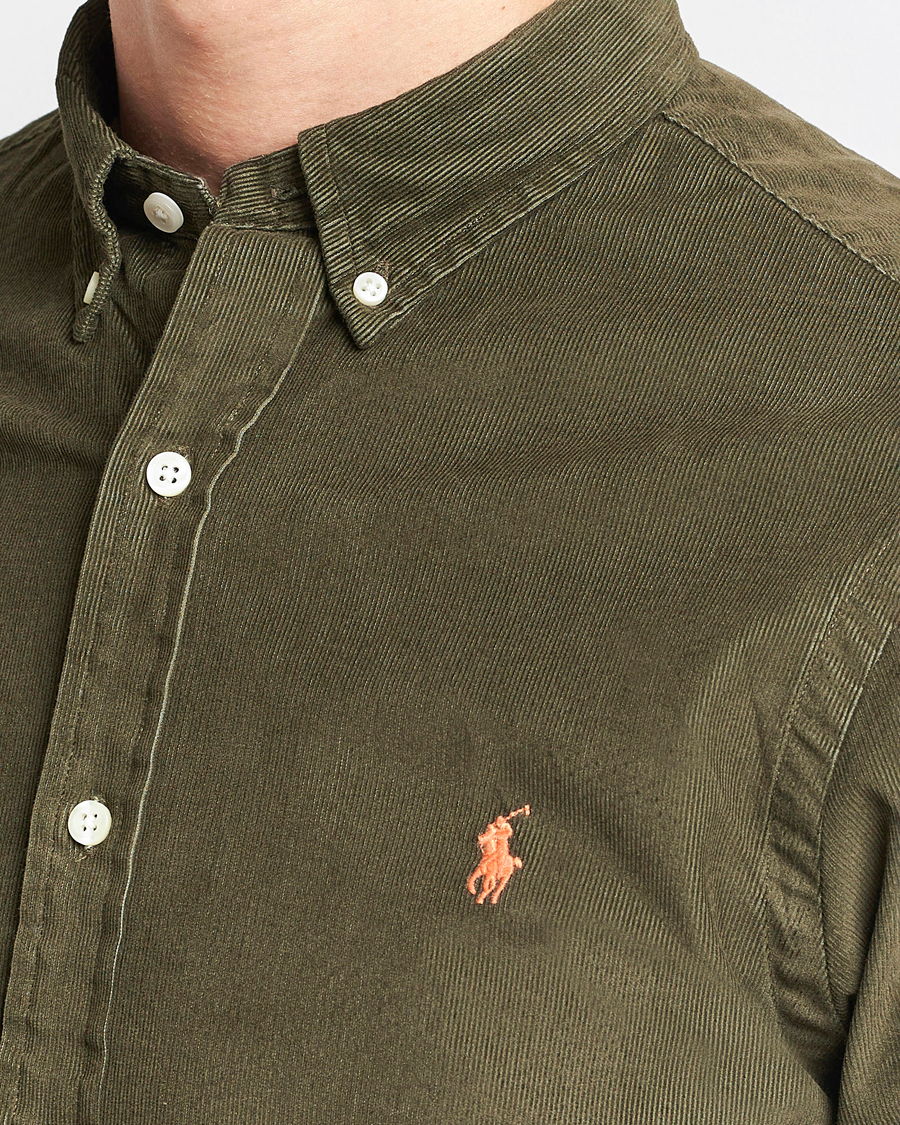 Mies | Kauluspaidat | Polo Ralph Lauren | Slim Fit Corduroy Shirt Canopy Olive