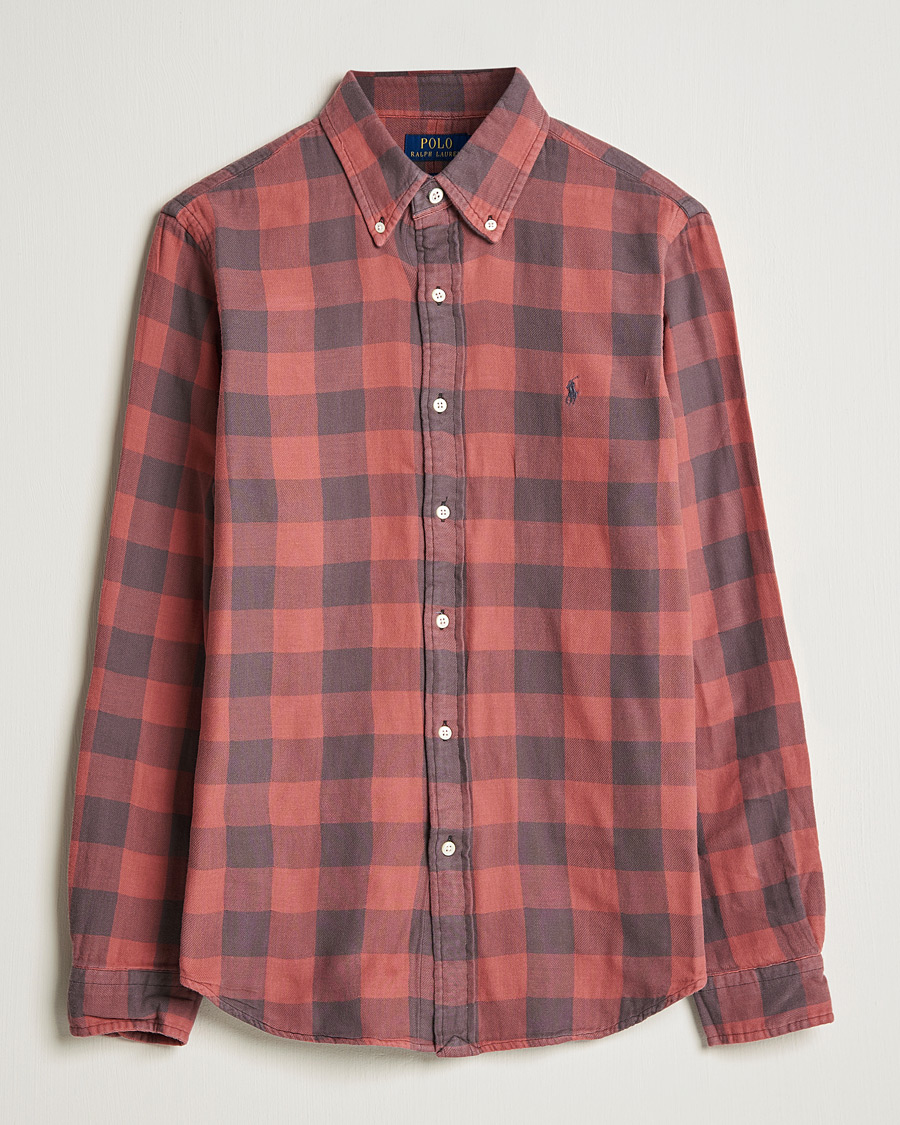 Mies | Kauluspaidat | Polo Ralph Lauren | Custom Fit Double Faced Checked Shirt Red/Black