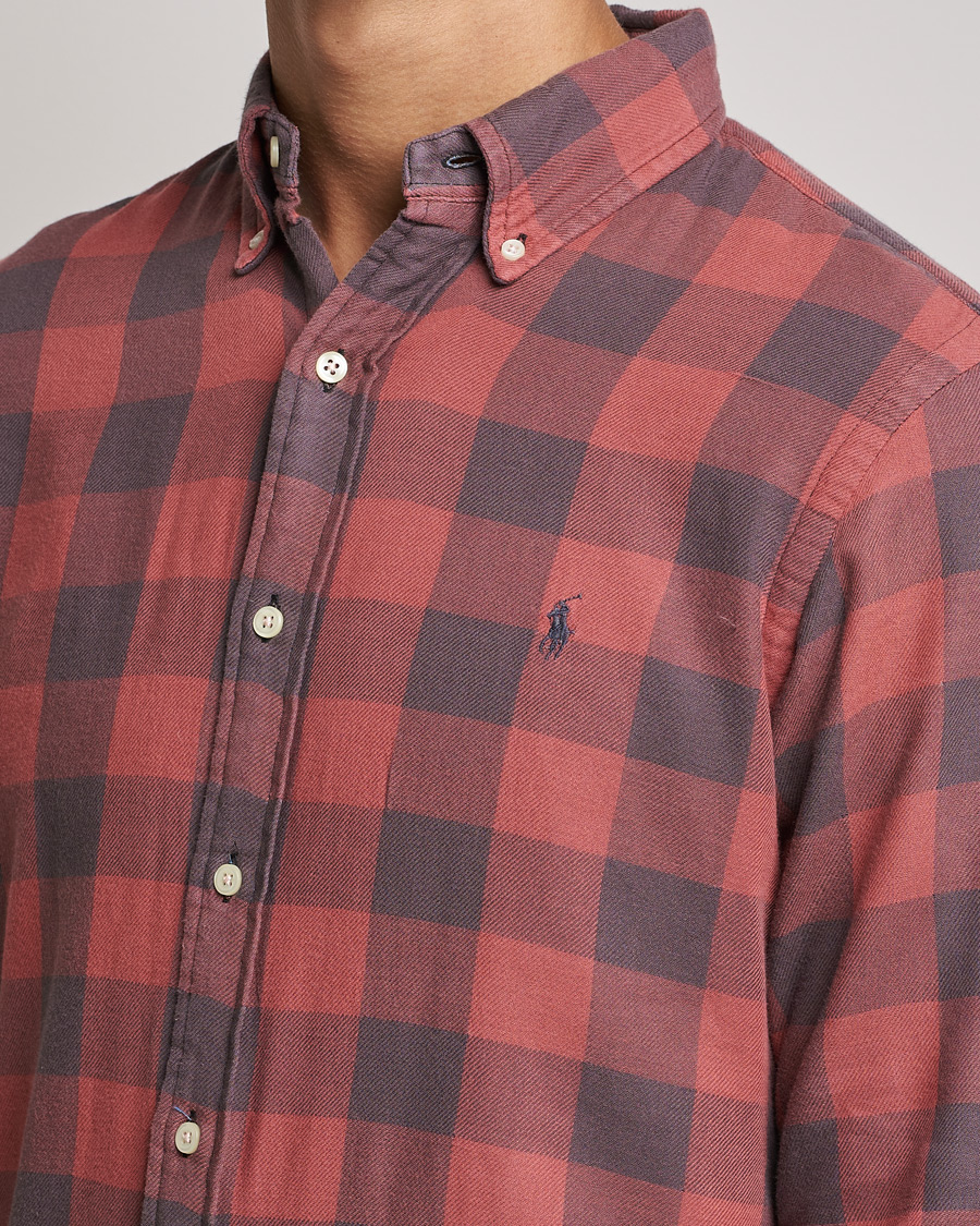 Mies | Kauluspaidat | Polo Ralph Lauren | Custom Fit Double Faced Checked Shirt Red/Black