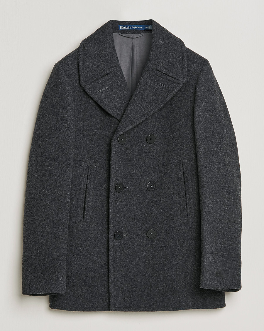 Mies | Takit | Polo Ralph Lauren | Wool Melton Peacoat Navy Charcoal