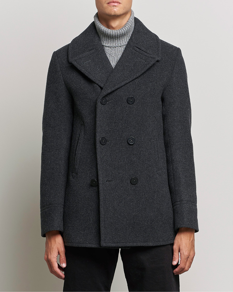 Mies | Takit | Polo Ralph Lauren | Wool Melton Peacoat Navy Charcoal