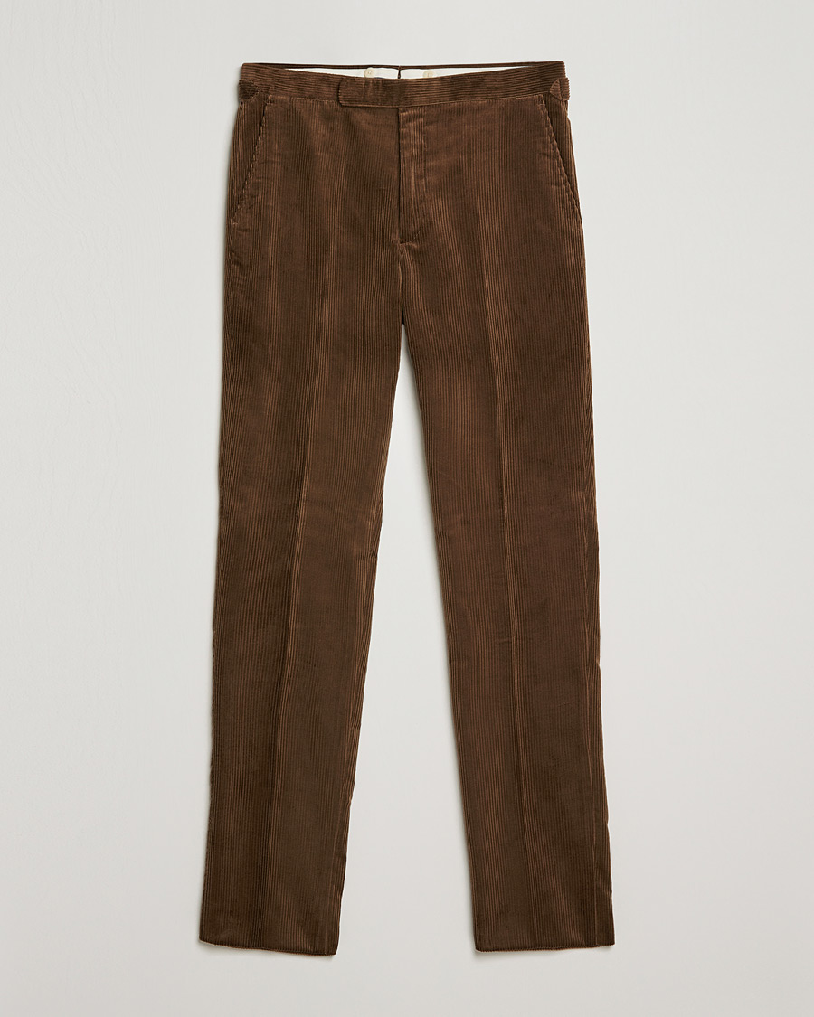 Mies | Housut | Polo Ralph Lauren | Corduroy Pleated Drawstring Trousers Snuff