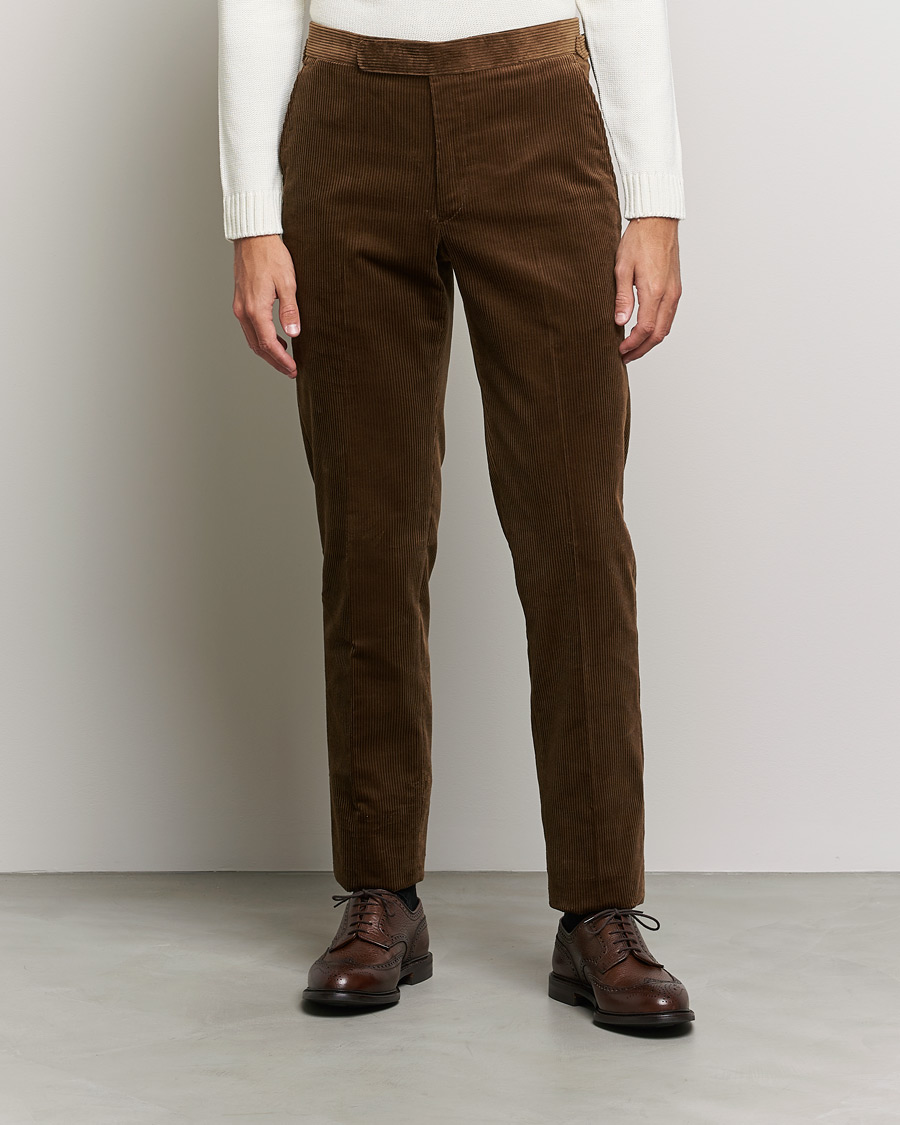 Mies |  | Polo Ralph Lauren | Corduroy Pleated Drawstring Trousers Snuff