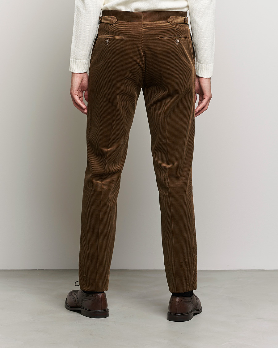 Mies | Housut | Polo Ralph Lauren | Corduroy Pleated Drawstring Trousers Snuff