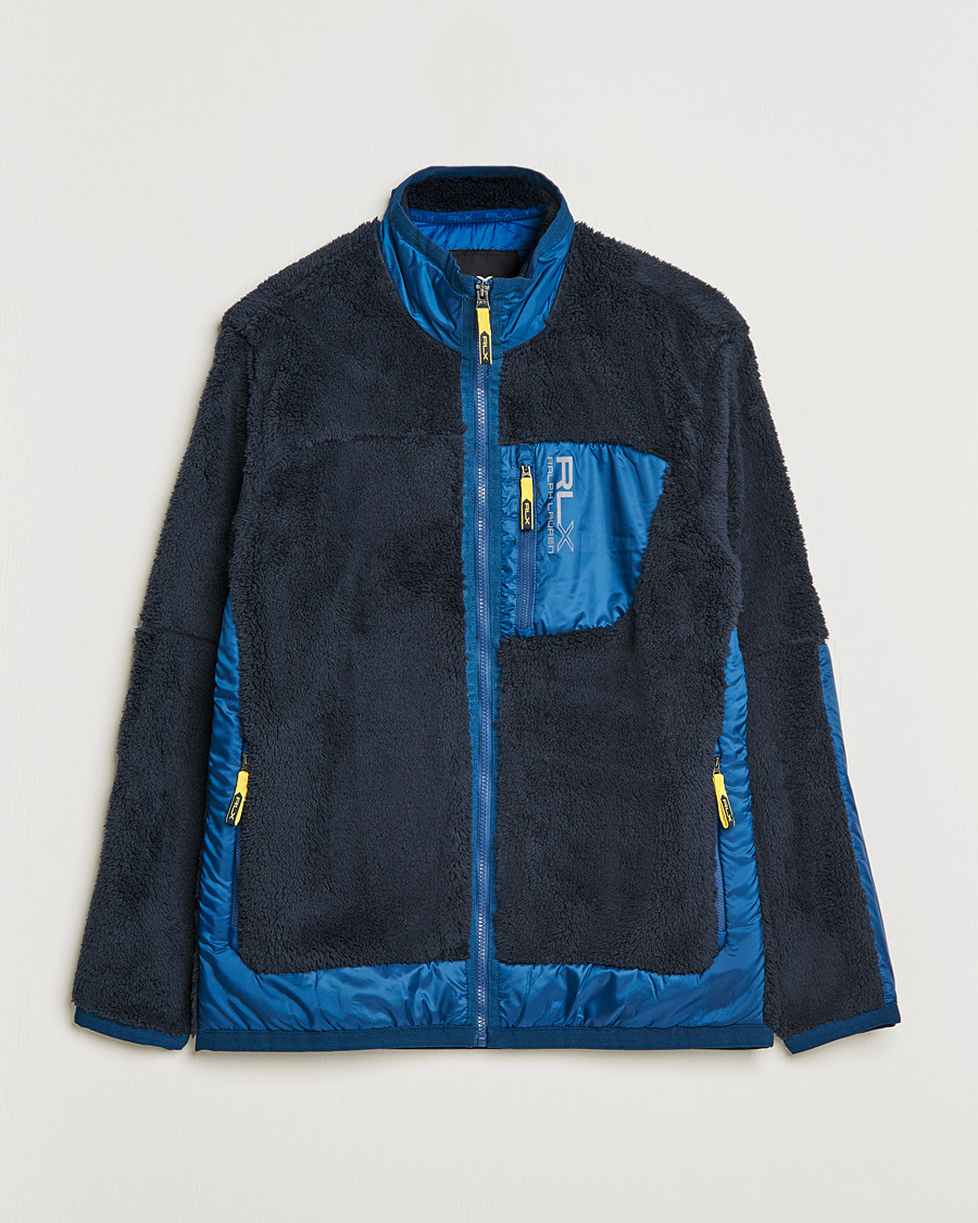 Mies | Puserot | RLX Ralph Lauren | Hi-Pile Full Zip Sweater College Navy