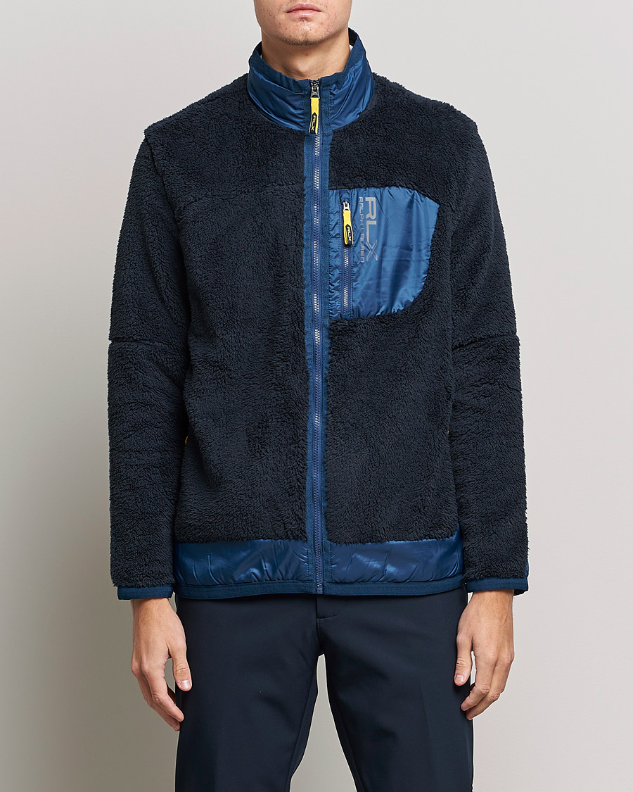 Mies |  | RLX Ralph Lauren | Hi-Pile Full Zip Sweater College Navy