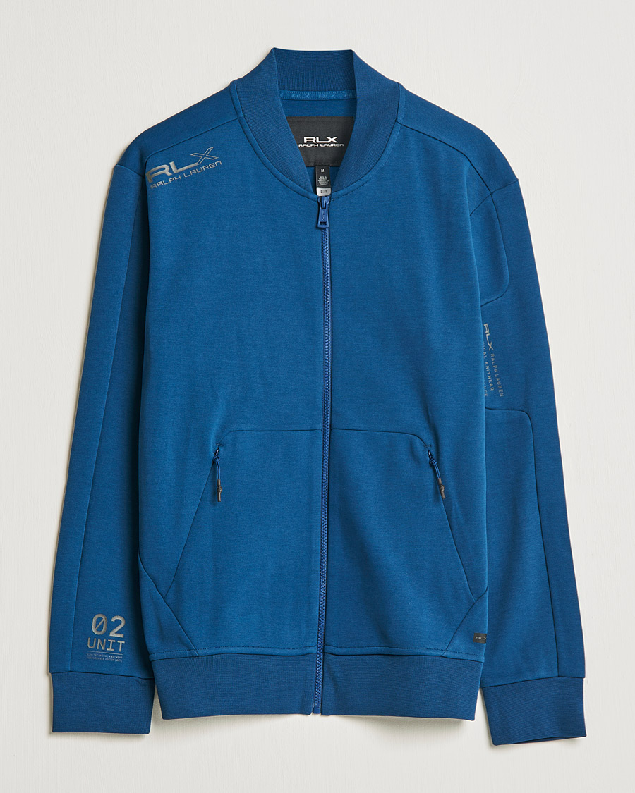 Mies | Puserot | RLX Ralph Lauren | Double Knit Full Zip Sweater Raleigh Blue