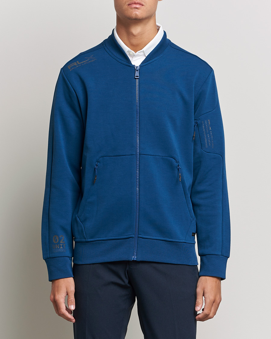 Mies |  | RLX Ralph Lauren | Double Knit Full Zip Sweater Raleigh Blue
