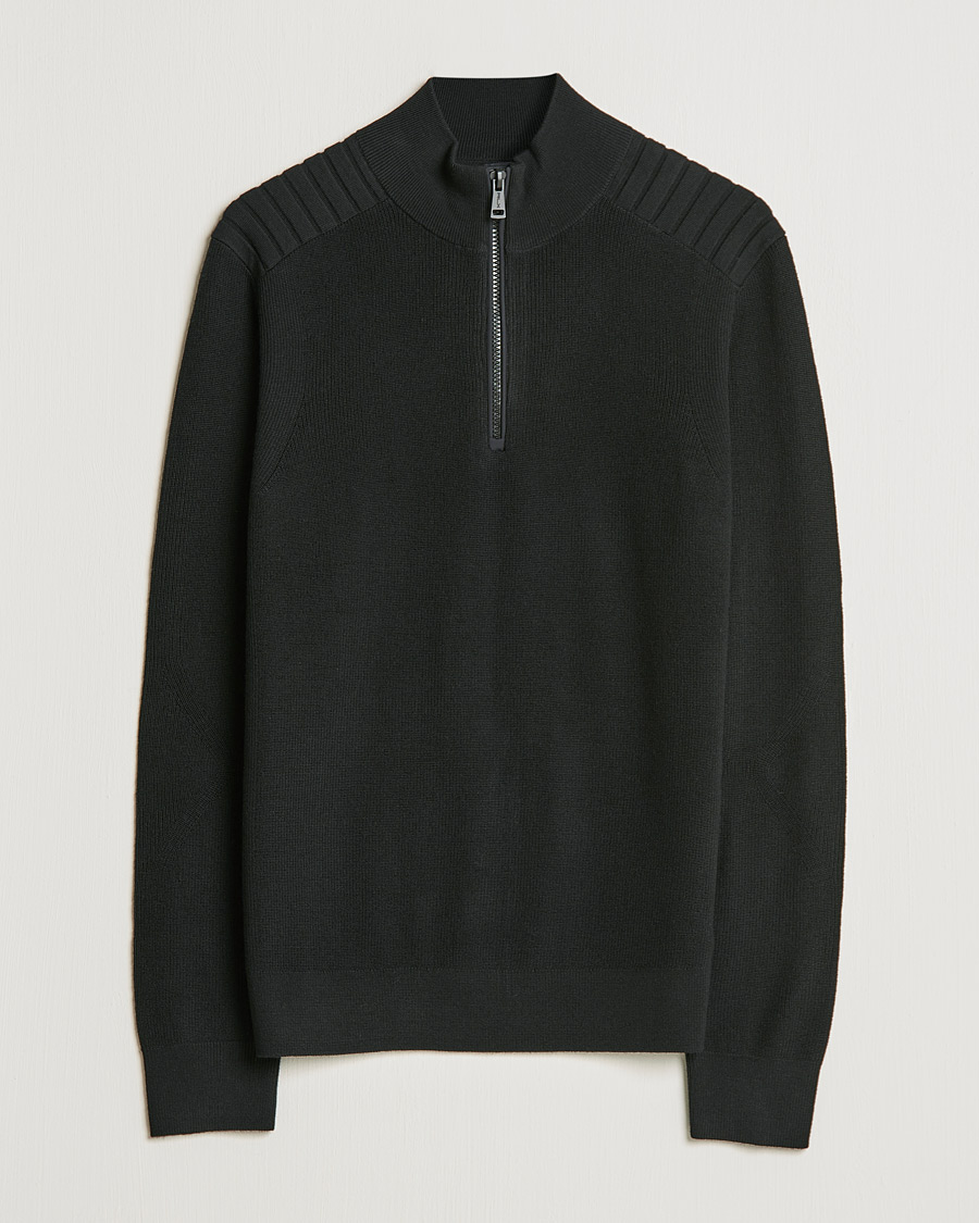 Mies | Puserot | RLX Ralph Lauren | Merino Half Zip Sweater Black