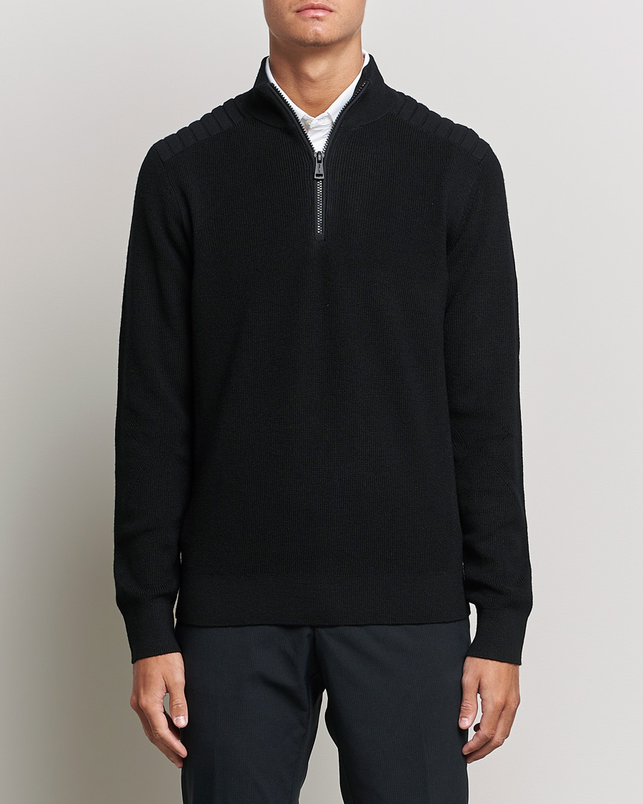 Mies | Puserot | RLX Ralph Lauren | Merino Half Zip Sweater Black