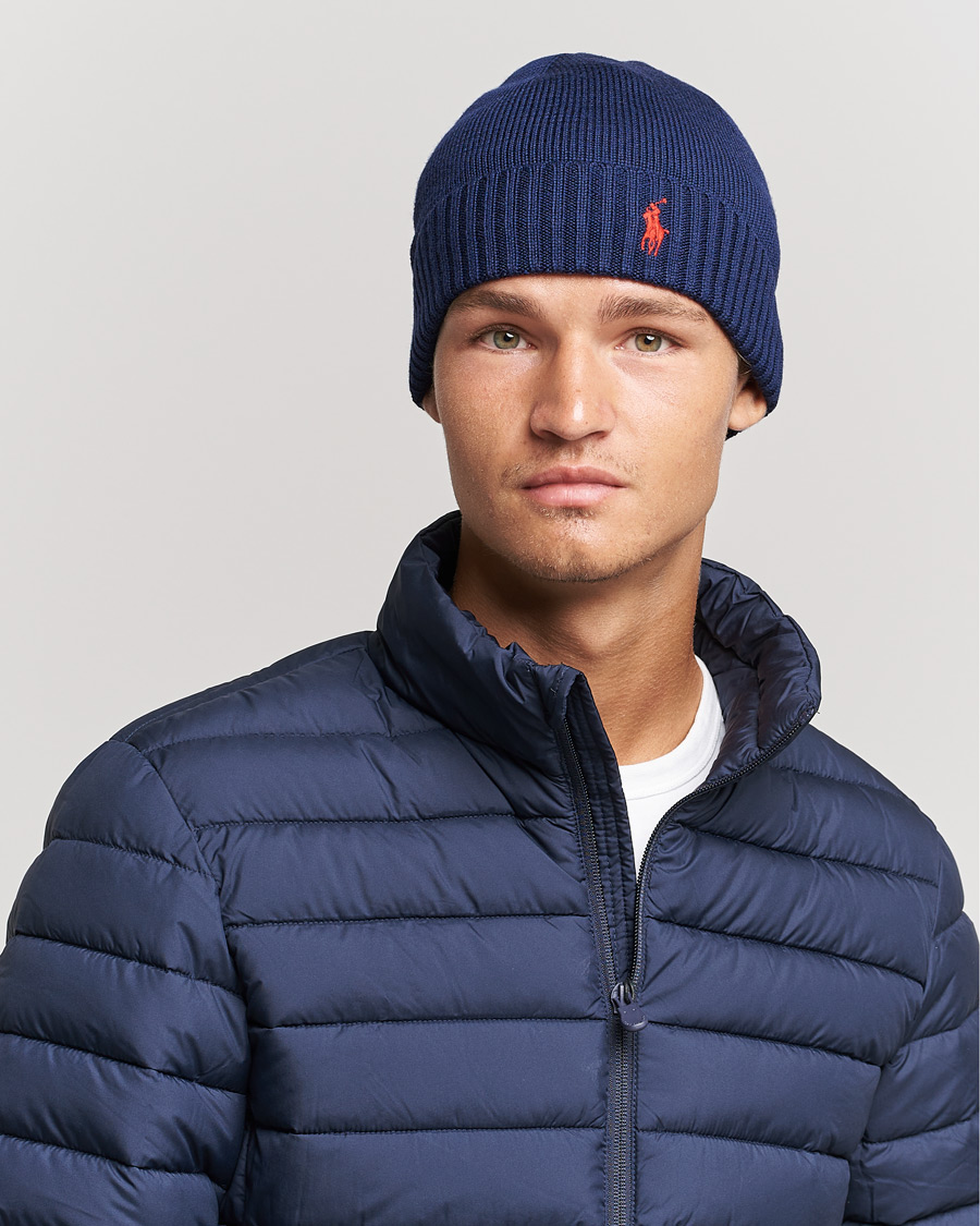 Mies | Pipot | Polo Ralph Lauren | Merino Beanie Hunter Navy