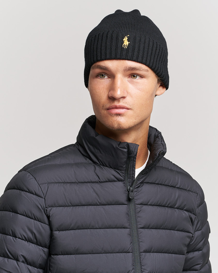 Mies | Pipot | Polo Ralph Lauren | Merino Beanie Polo Black