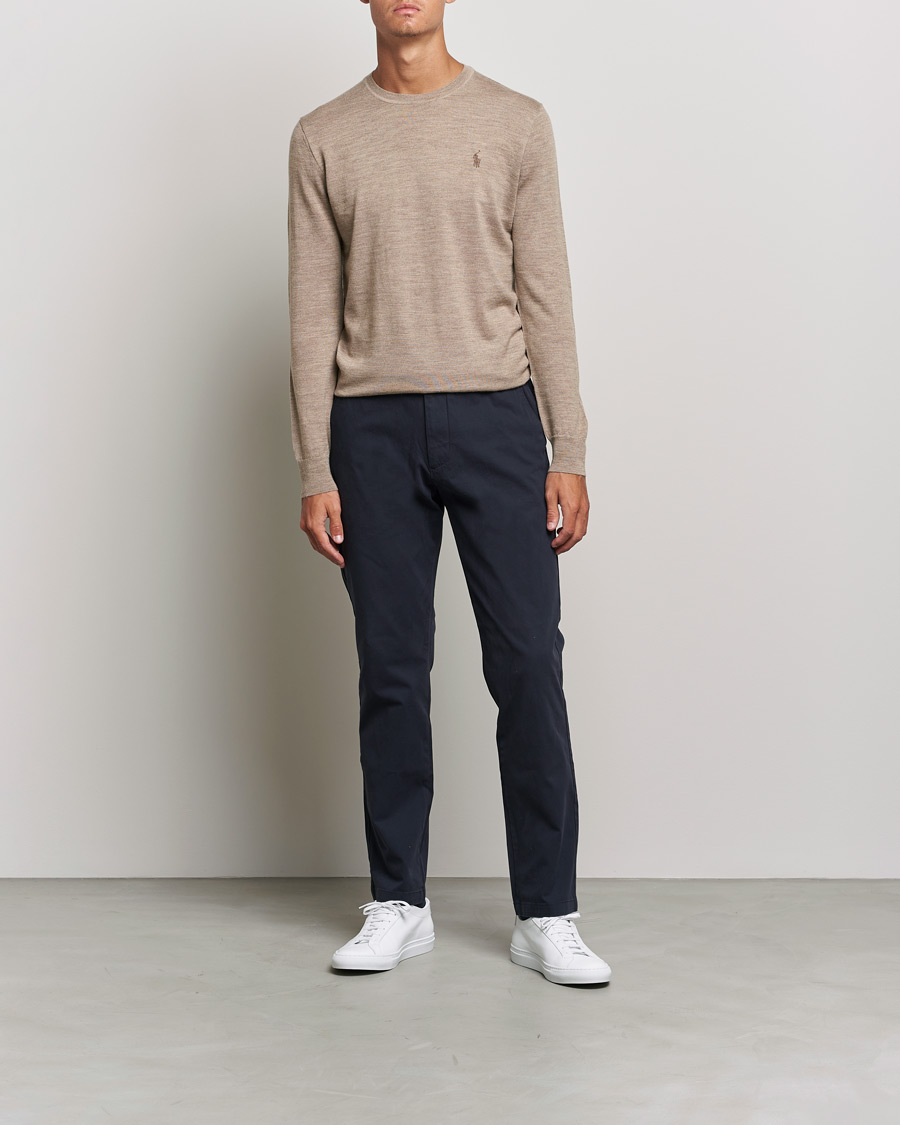 Mies | Puserot | Polo Ralph Lauren | Merino Crew Neck Pullover Light Walnut Heather