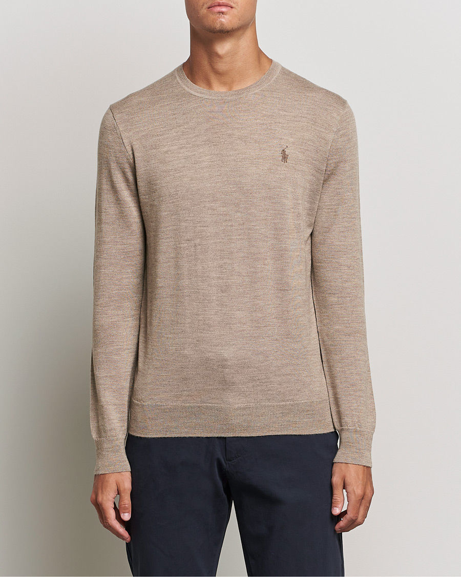 Mies | Puserot | Polo Ralph Lauren | Merino Crew Neck Pullover Light Walnut Heather