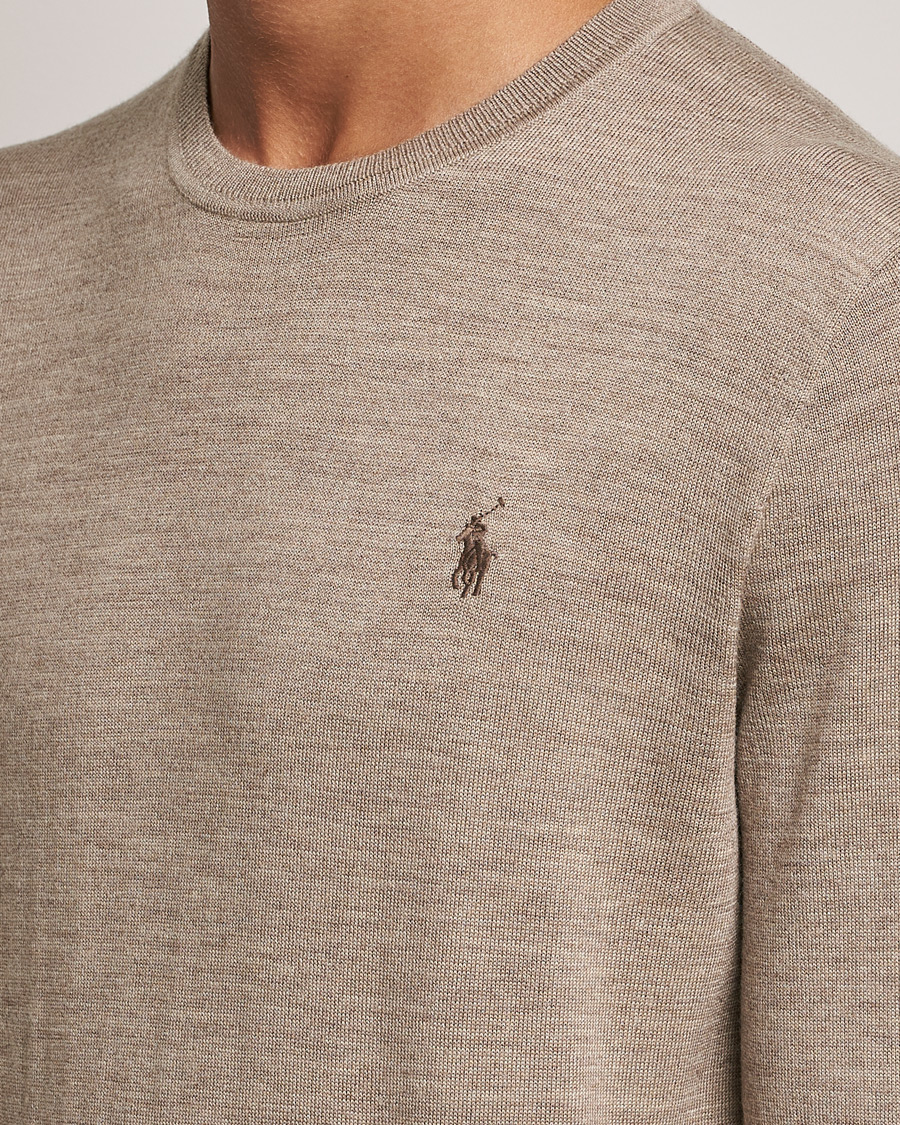 Mies | Puserot | Polo Ralph Lauren | Merino Crew Neck Pullover Light Walnut Heather