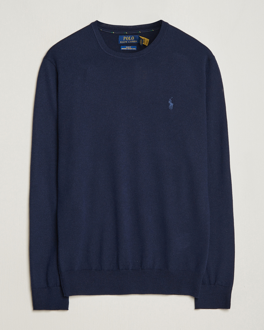 Mies | Puserot | Polo Ralph Lauren | Merino Crew Neck Pullover Hunter Navy