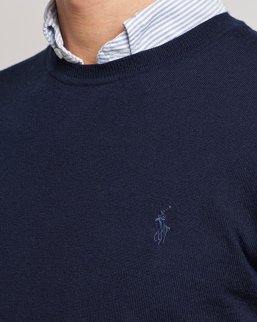 Mies | Puserot | Polo Ralph Lauren | Merino Crew Neck Pullover Hunter Navy
