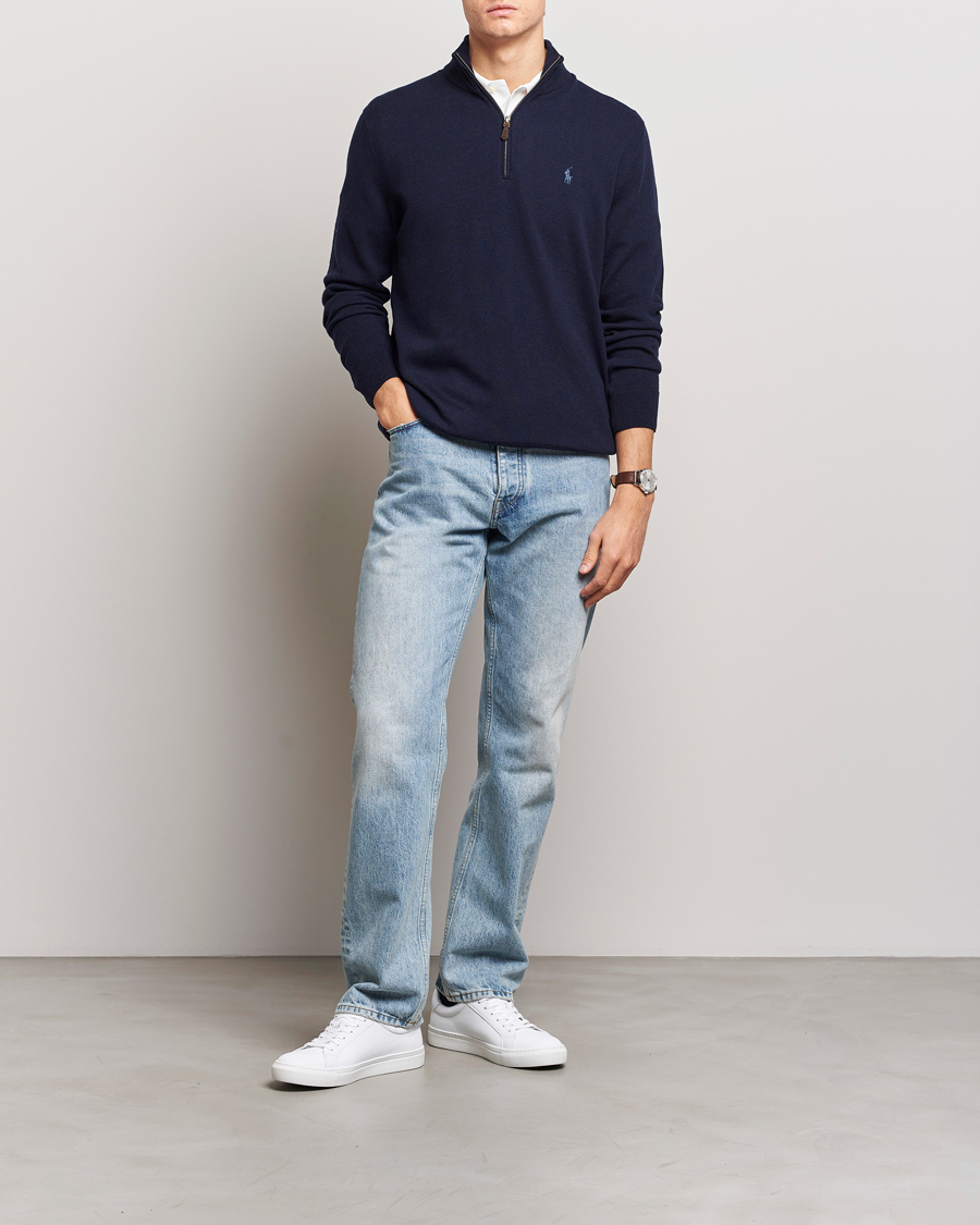 Mies |  | Polo Ralph Lauren | Merino Half Zip Sweater Hunter Navy