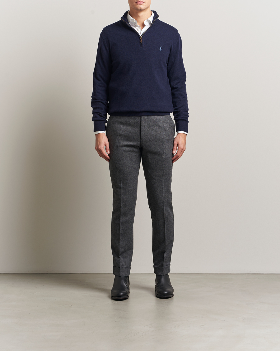 Mies | Puserot | Polo Ralph Lauren | Merino Half-Zip Sweater Hunter Navy
