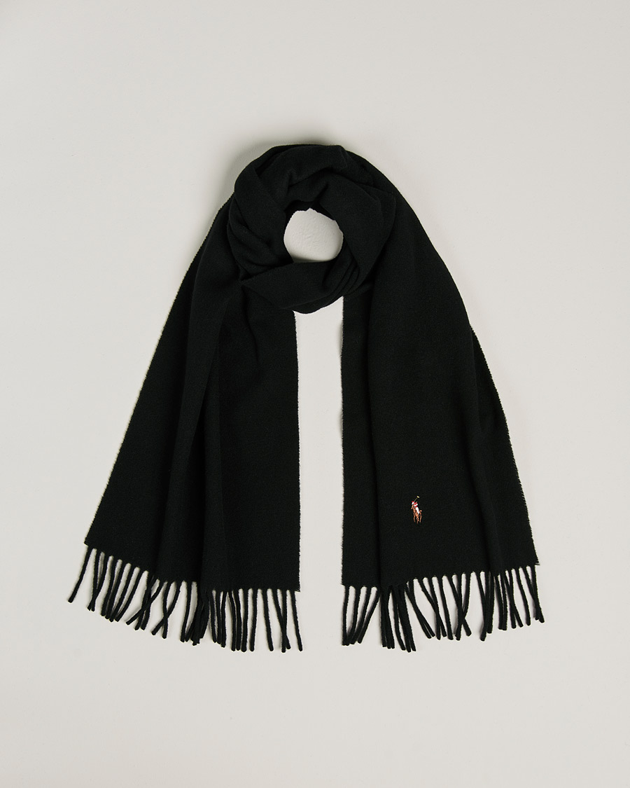 Mies | Polo Ralph Lauren Signature Wool Scarf Black | Polo Ralph Lauren | Signature Wool Scarf Black
