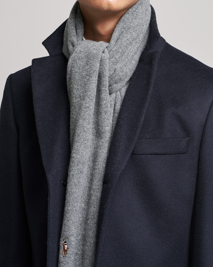 Mies | Preppy AuthenticGAMMAL | Polo Ralph Lauren | Signature Wool Scarf Fawn Grey Heather