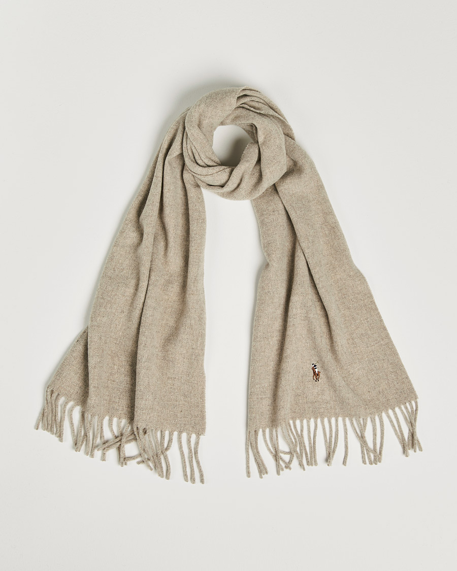 Mies | Polo Ralph Lauren Signature Wool Scarf Oatmeal Heather | Polo Ralph Lauren | Signature Wool Scarf Oatmeal Heather