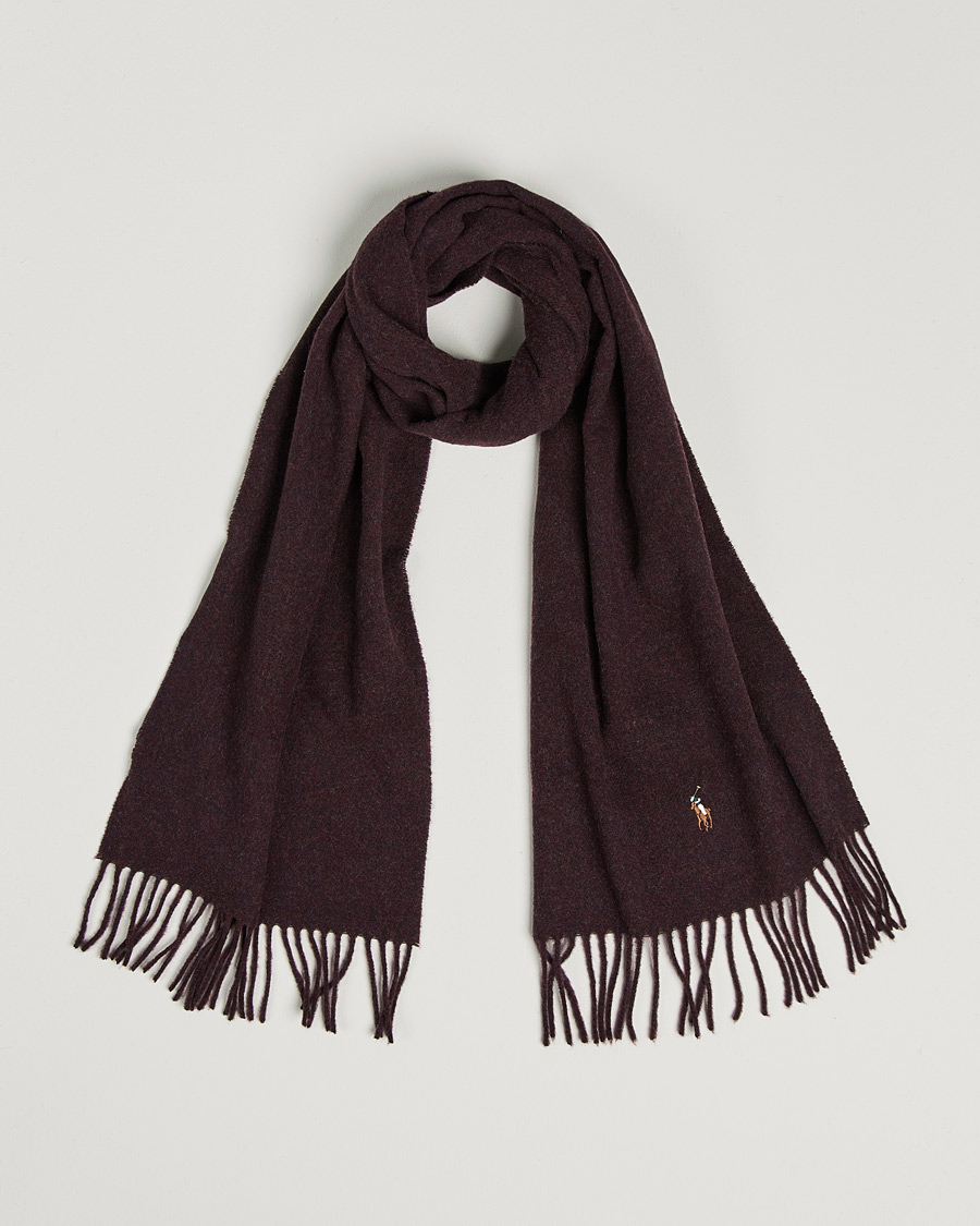 Mies | Polo Ralph Lauren Signature Wool Scarf Aged Wine Heather | Polo Ralph Lauren | Signature Wool Scarf Aged Wine Heather
