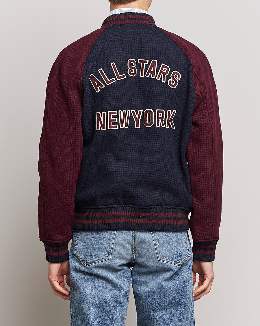 Mies | Takit | Polo Ralph Lauren | Varsity Lined Bomber Jacket Hunter Navy/Rich Ruby