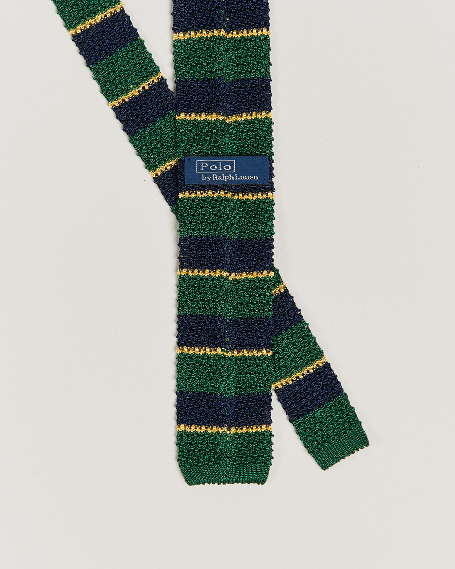 Mies | Solmiot | Polo Ralph Lauren | Knitted Striped Tie Green/Navy/Gold