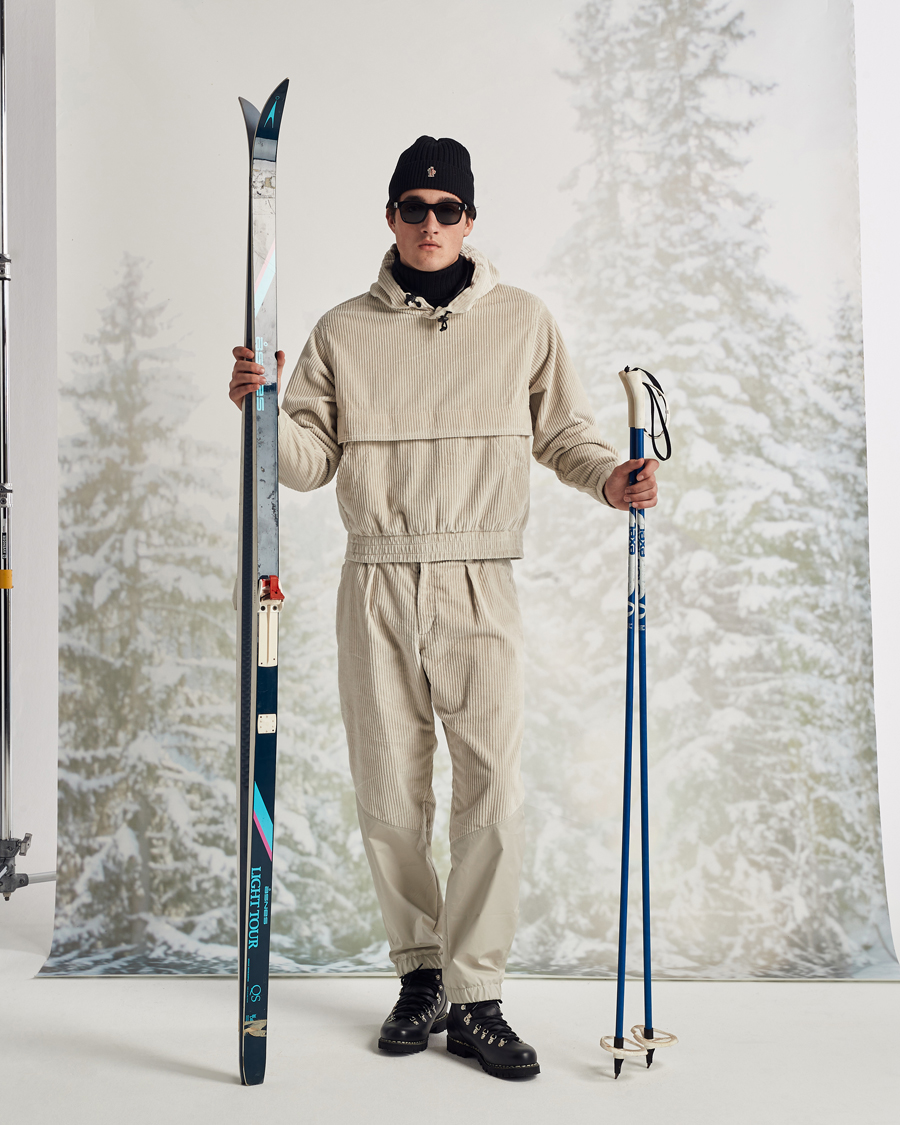 Mies | Takit | Moncler Grenoble | Stretch Corduroy Hoodie Off White