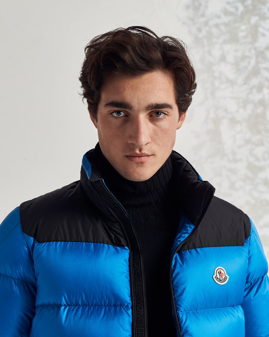 Mies | Takit | Moncler | Peuplier Down Jacket Black/Sky Blue