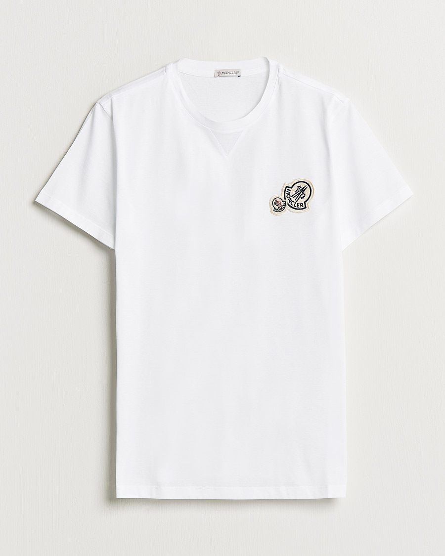 Mies | T-paidat | Moncler | Double Logo T-Shirt White