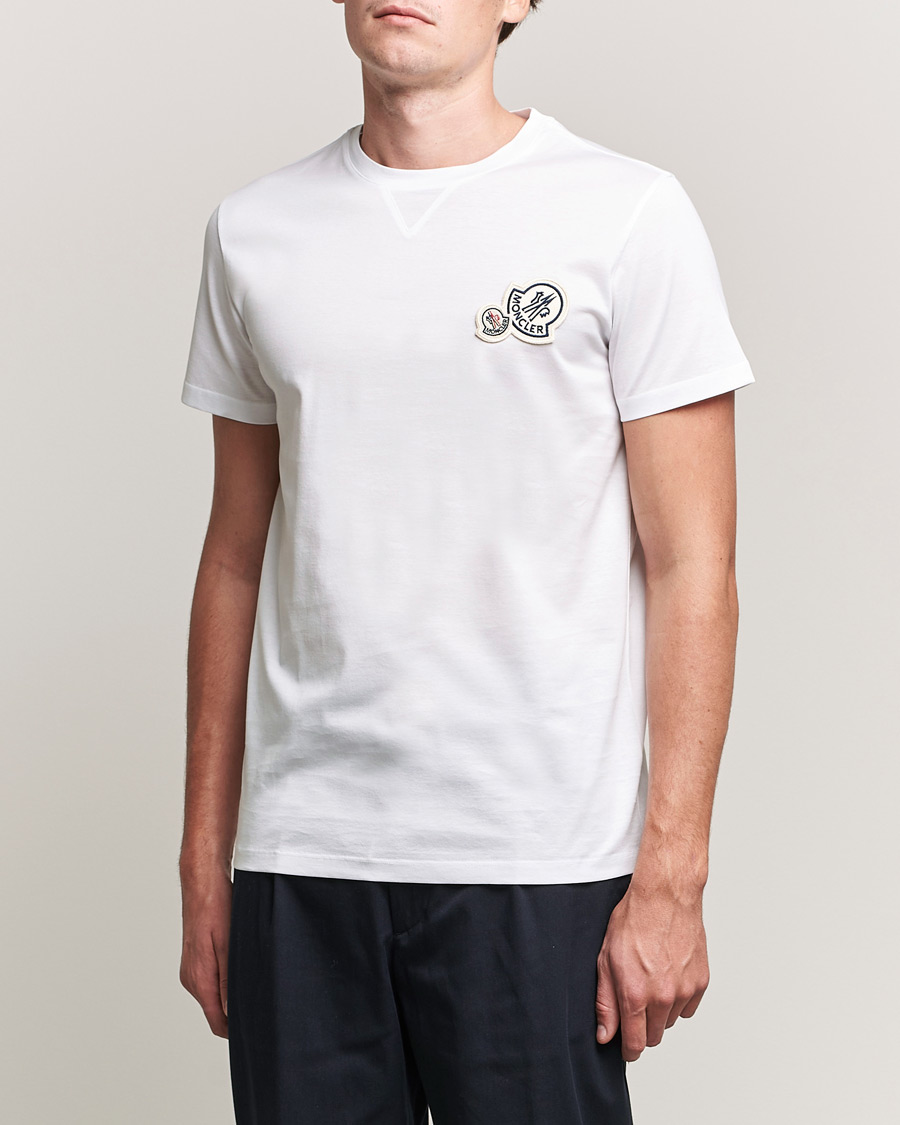 Mies | T-paidat | Moncler | Double Logo T-Shirt White