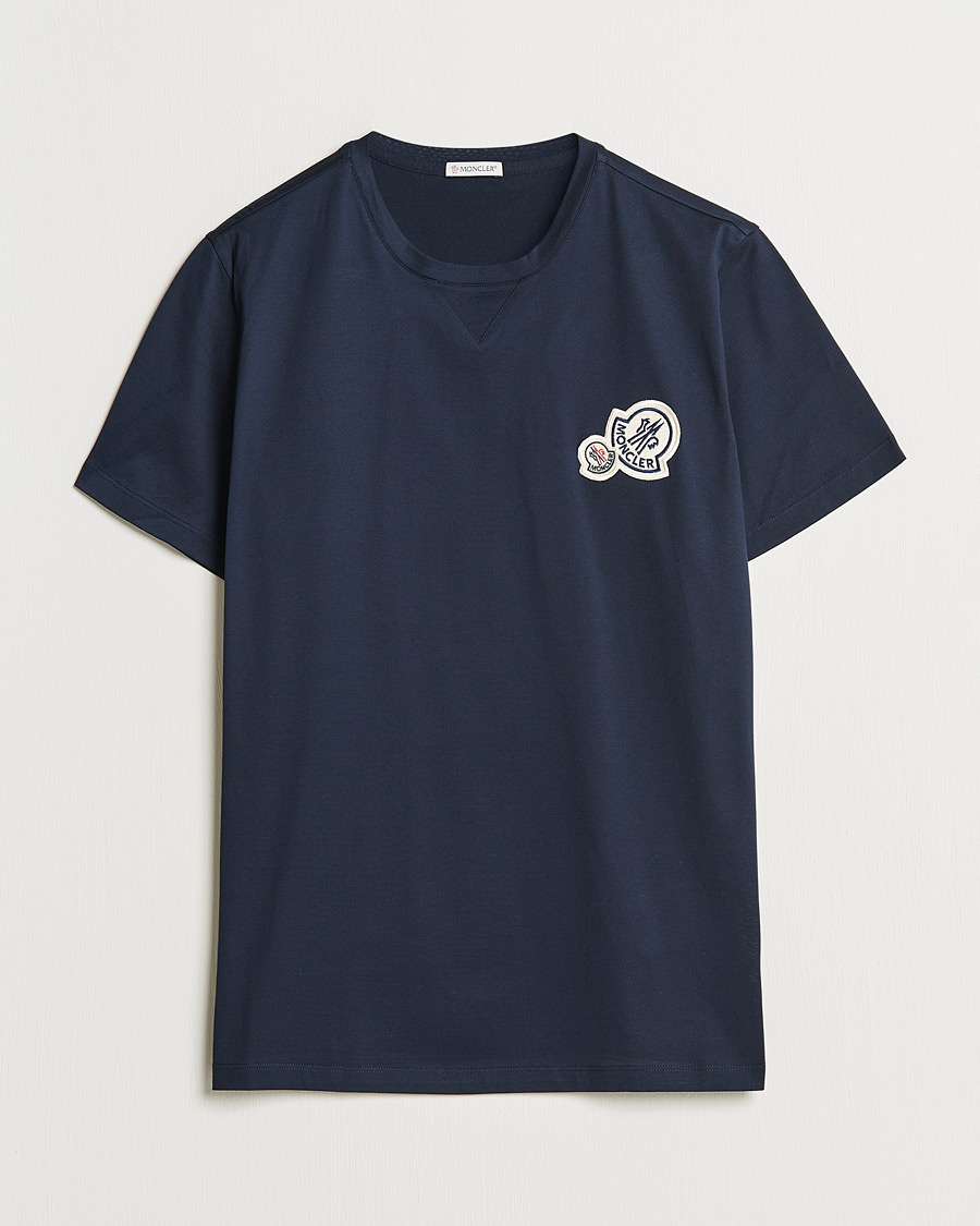 Mies | T-paidat | Moncler | Double Logo T-Shirt Navy