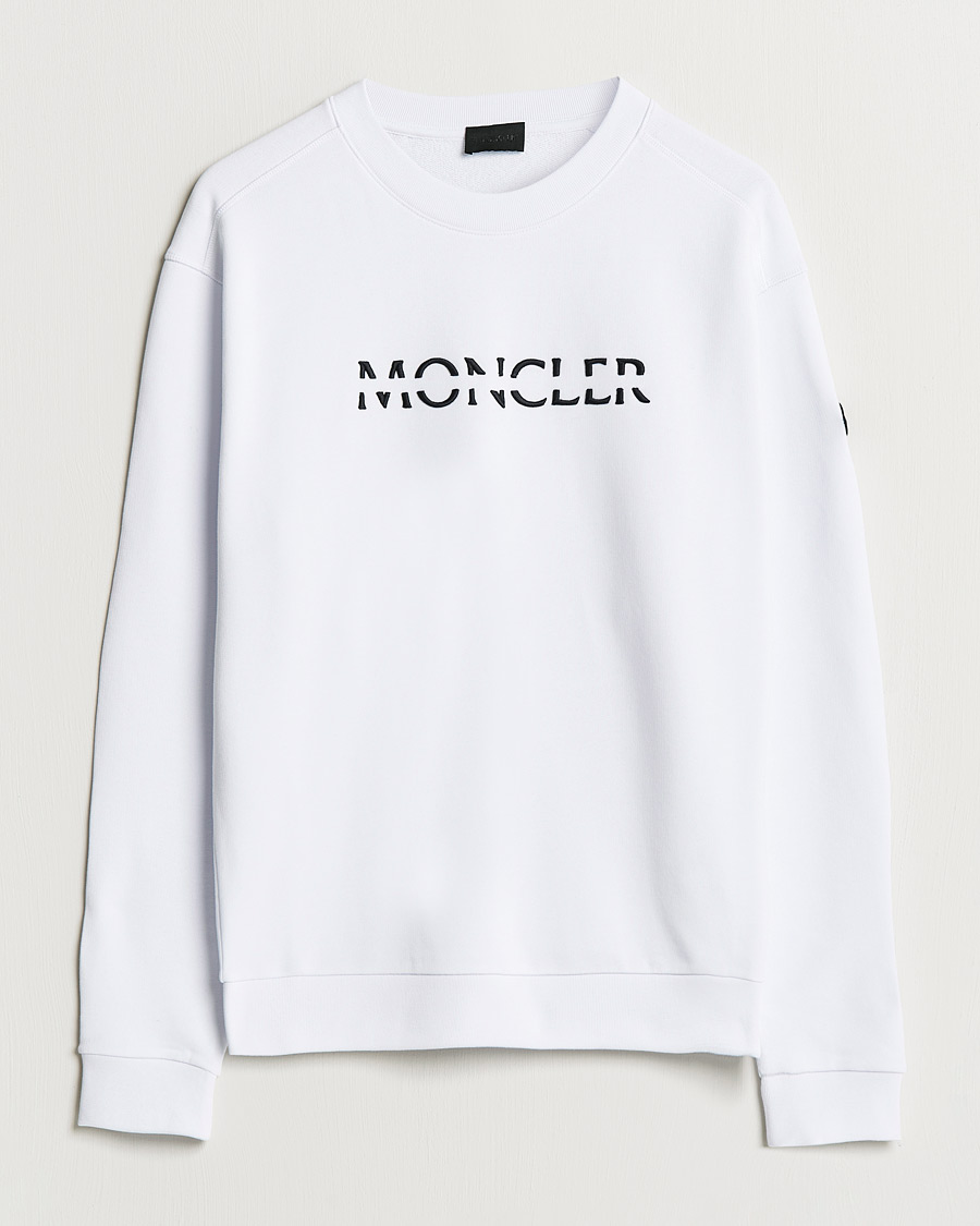Mies | Puserot | Moncler | Lettering Sweatshirt White