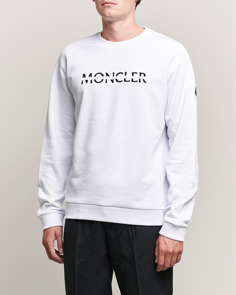 Mies | Puserot | Moncler | Lettering Sweatshirt White