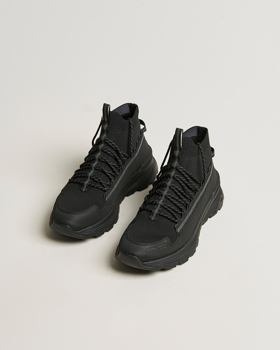 Mies | Moncler Knit High Running Sneakers Black | Moncler | Knit High Running Sneakers Black
