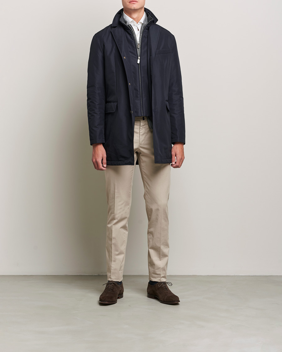 Mies | Takit | Canali | Rain Protection Car Coat Navy