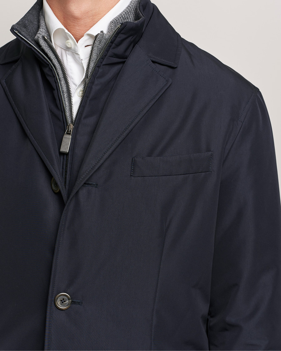 Mies | Takit | Canali | Rain Protection Car Coat Navy