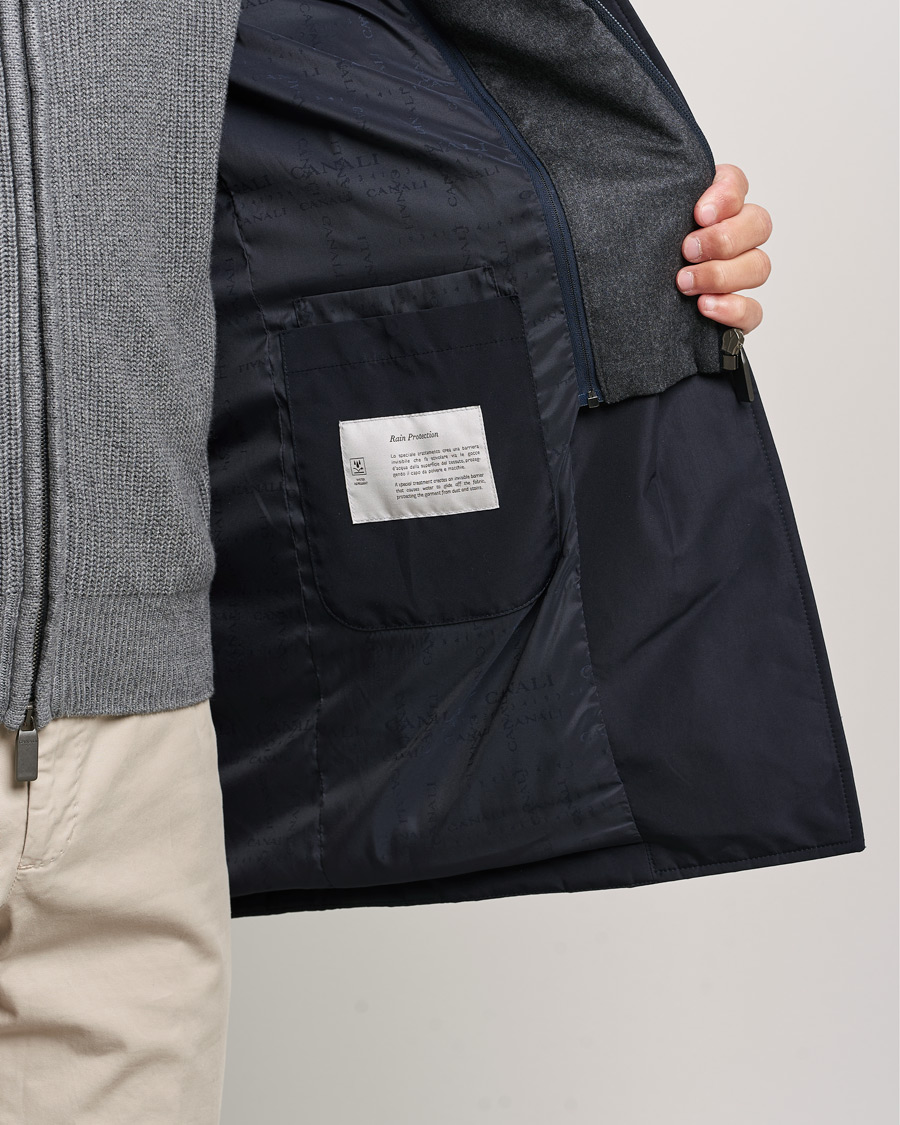Mies | Takit | Canali | Rain Protection Car Coat Navy