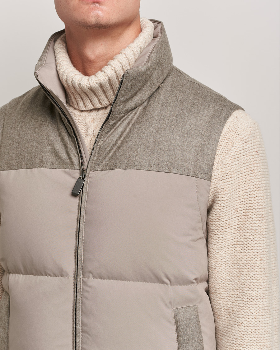 Mies | Takit | Canali | High Performance Down Vest Beige