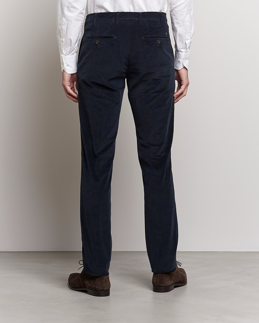 Mies | Housut | Canali | Slim Fit Corduroy Trousers Navy