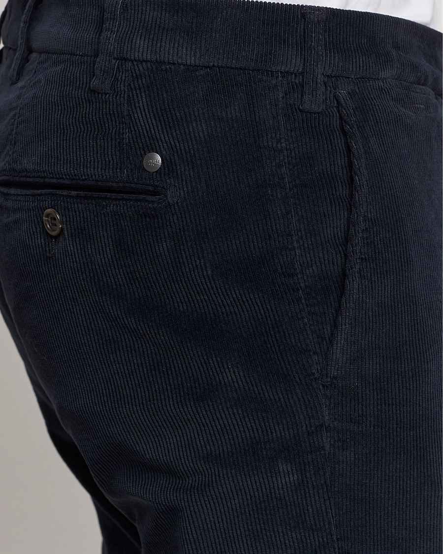Mies | Housut | Canali | Slim Fit Corduroy Trousers Navy
